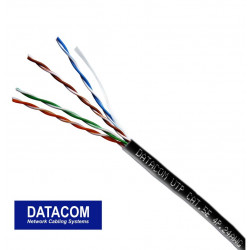 DATACOM OUTDOOR UTP drát CAT5E PE, venkovní, Fca 100m černý