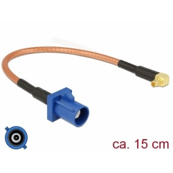 Delock Anténí kabel FAKRA C samice  MMCX 90° samec RG-316 15 cm