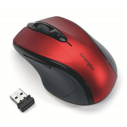 Kensington Pro Fit myš, Bezdrátová USB, Optická, 1600 dpi, Černá-červená ( K72422WW )