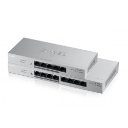 Zyxel GS1200-8HP, 8-port Desktop Gigabit Web Smart switch: 8x Gigabit metal, 4x PoE (802.3at, 30W), PoE Power budget 60W