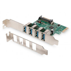 Digitus USB 3.0, 4 Port, PCI Express Add-On karta 4 porty A F External, VL805 chipset