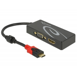 Delock USB Type-C™ Splitter (DP Alt Mód)  1 x HDMI + 1 x VGA výstup