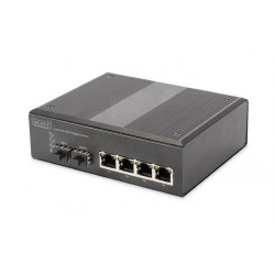 DIGITUS Professional Industrial 4-Port Gigabit Switch with 2 x SFP uplink