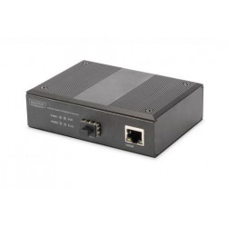 DIGITUS Professional Industrial Gigabit PoE Media Converter PSE, RJ45, SFP