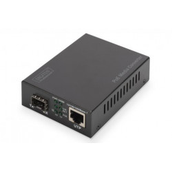 DIGITUS Professional Gigabit PoE media converter, RJ45 SFP, PSE
