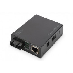 DIGITUS Professional Gigabit PoE media converter, RJ45 SC, MM, PSE