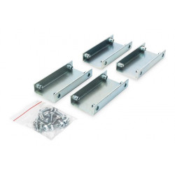 Connection set for Unique and Dynamic Basic racks, 4 pieces, galvanized, incl. screws steel brackets incl. screws