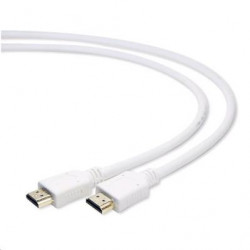 Kabel CABLEXPERT HDMI-HDMI 3m, 2.0, M M stíněný, zlacené kontakty, bílý