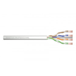 DIGITUS Propojovací kabel CAT 6A U-UTP, surová délka 305 m, papírová krabička, AWG 26 7, LSZH, simplex, barva šedá