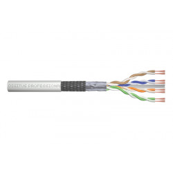 DIGITUS Patch kabel CAT 6 SF-UTP, surová délka 100 m, papírová krabička, AWG 26 7, LSZH, simplex, barva šedá