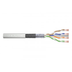 DIGITUS Patch kabel CAT 6 SF-UTP, surová délka 100 m, papírová krabička, AWG 26 7, LSZH, simplex, barva šedá