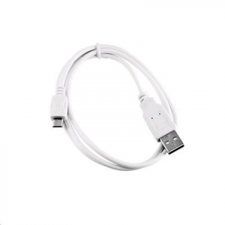 Kabel C-TECH USB 2.0 AM Micro, 2m, bílý