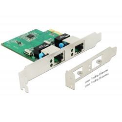 Delock PCI Express Karta  2 x Gigabit LAN