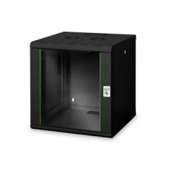 DIGITUS Nástěnná skříňka 12U, Unique Series 643x600x600 mm, barva černá (RAL 9005)