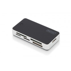 DIGITUS Čtečka karet USB 3.0 s připojovacím kabelem USB 1m Podpora karet MS SD SDHC MiniSD M2 CF MD SDXC