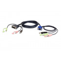 ATEN 1.8M USB VGA to DVI-I KVM Cable with Audio