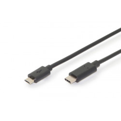 Digitus Připojovací kabel USB typu C, typ C na micro B M M, 3,0 m, 3A, 480 MB, verze 2.0, bl