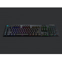 Logitech klávesnice Gaming G915 LightSpeed Tactile, bezdrátová, černá, hmatové spínače, US