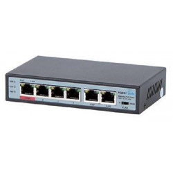 MaxLink PoE switch PSBT-6-4P-250, 6x LAN 4x PoE 250m, 802.3af at bt