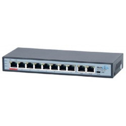 MaxLink PoE switch PSBT-10-8P-250, 10x LAN 8x PoE 250m, 802.3af at bt