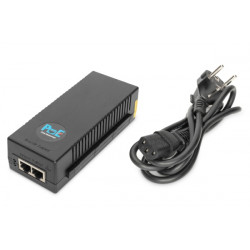 Digitus 10 Gigabit Ethernet PoE + Injector, 802.3at Power Pins: 3 6 (+), 1 2 (-), 30W