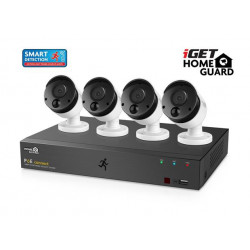 iGET HOMEGUARD HGNVK85304 - Kamerový PoE systém se SMART detekcí pohybu, 8-kanálový FullHD 1080p rekordér NVR