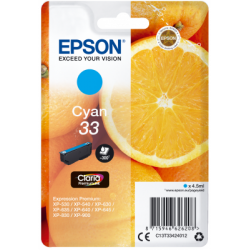 Epson Singlepack Cyan 33 Claria Premium Ink