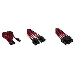 Corsair Premium Individually Sleeved 12+4pin PCIe Gen 5 12VHPWR 600W cable, Type 4, BLACK RED