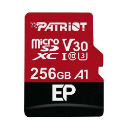 256GB microSDXC Patriot V30 A1, class 10 U3 100 80MB s + adapter