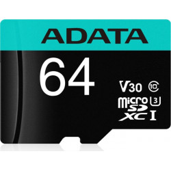 ADATA MicroSDXC 64GB U3 V30S až 95MB s + adapter