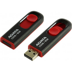 8GB USB ADATA C008 černo červená (potisk)