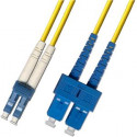 Optický patchkabel duplexní, LC UPC-SC UPC 9 125um SM, 5m, OS2