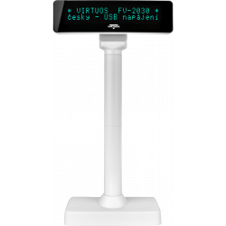 VFD zák.displej FV-2030W 2x20, 9mm,USB, bílý
