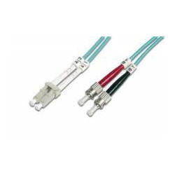 Optický patch kabel duplex LC-ST 50 125 MM 1m OM3