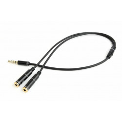 GEMBIRD 3,5 mm jack audio+microphone redukce, 20 cm, 2xF M, 4pin