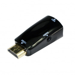 Kabel red. HDMI na VGA + Audio, M F, černá