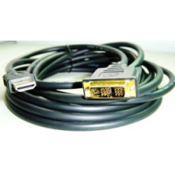 Kabel HDMI-DVI 1,8m,M M stín.,zlacené kontakty 1.3