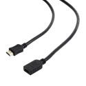 Kabel CABLEXPERT HDMI-HDMI 3m, 1.4, M F stíněný, zlacené kontakty, prodlužovací, černý