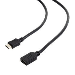 Kabel CABLEXPERT HDMI-HDMI 3m, 1.4, M F stíněný, zlacené kontakty, prodlužovací, černý