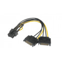 AKASA - SATA power na 6+2-pin PCIe adaptér