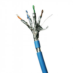 DATACOM F FTP drát CAT6A Eca LSOH 500m cívka modrý