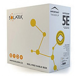 Kabel licna Solarix CAT5E UTP PVC šedý 305m box SXKL-5E-UTP-PVC