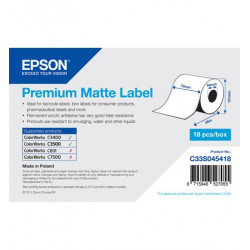 Premium Matte Label Cont.R, 76mm x 35m, MOQ 18ks