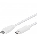 PremiumCord USB-C male - USB 2.0 Micro-B Male, bílý, 1m