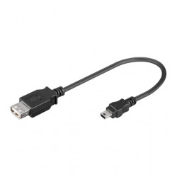 PremiumCord USB redukce kabel USB A female - Mini 5pin USB male 20cm OTG