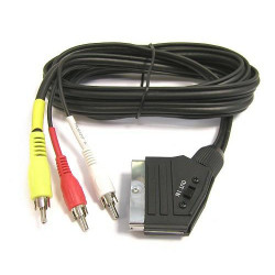 PremiumCord SCART - 3xCINCH 1.5m in out přepínač