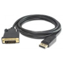 PremiumCord DisplayPort na DVI kabel 5m, stín. M M