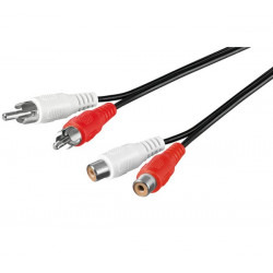 PremiumCord Kabel 2x Cinch-2x Cinch, M F 3m