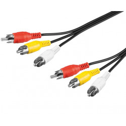 PremiumCord Kabel 3x CINCH-3x CINCH M M 3m