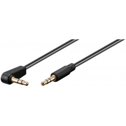 PremiumCord Kabel Jack 3.5mm - 3,5mm konektor 90° M M 0,5m